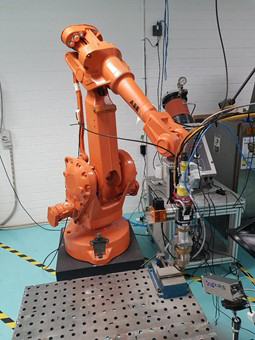 ABB robot at CSIRO Clayton connected to laser optics