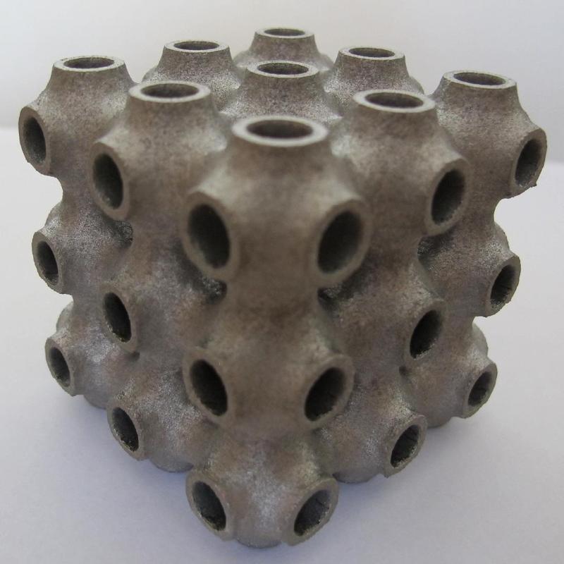 3D titanium printing of a microstructural design for maximum bulk modulus