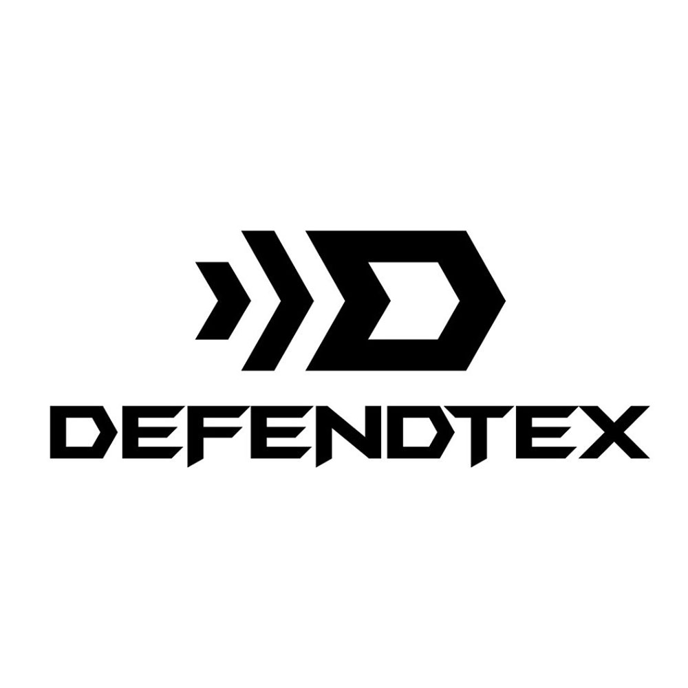 Black and white defendtex logo